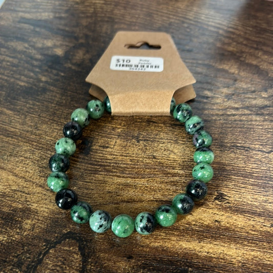 Ruby Zoisite 8mm Bracelet