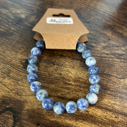 Blue Spot Jasper 8mm Bracelet