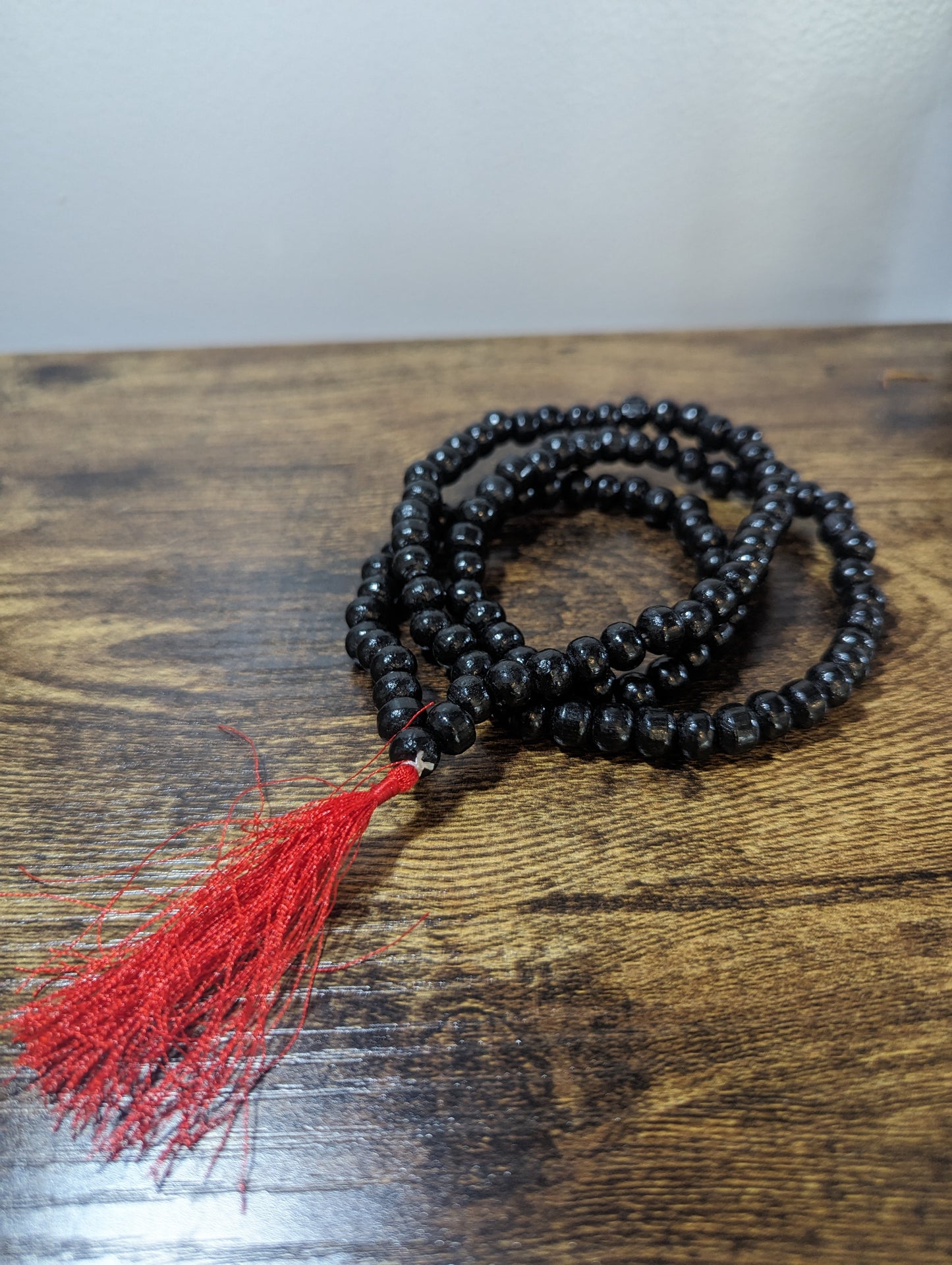 Japamala Tulsi Black Wood Necklace