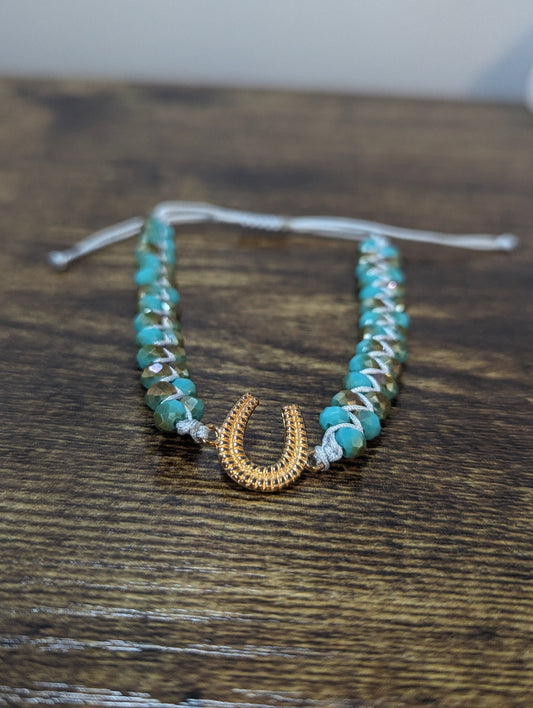 Lucky Horseshoe Adjustable Bracelet