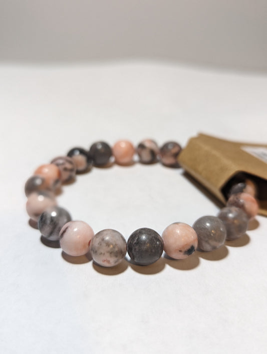 Pink Zebra Jasper 8mm Bracelet