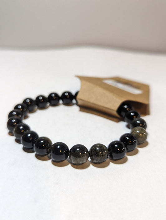 Goldsheen Obsidian 8mm Bracelet