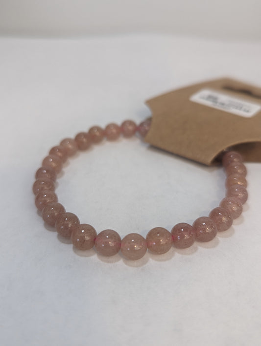 Strawberry Quartz 6mm Bracelet