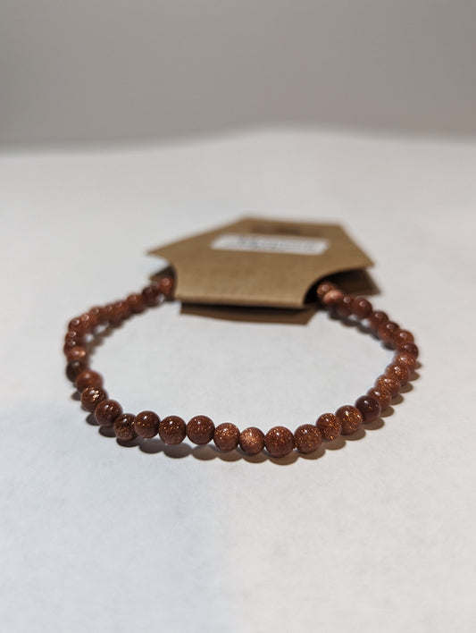 Goldstone 4mm Bracelet