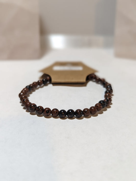 Mahogany Obsidian 4mm Bracelet