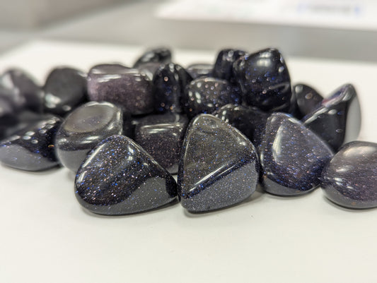 Blue GoldStone Tumbled Stone