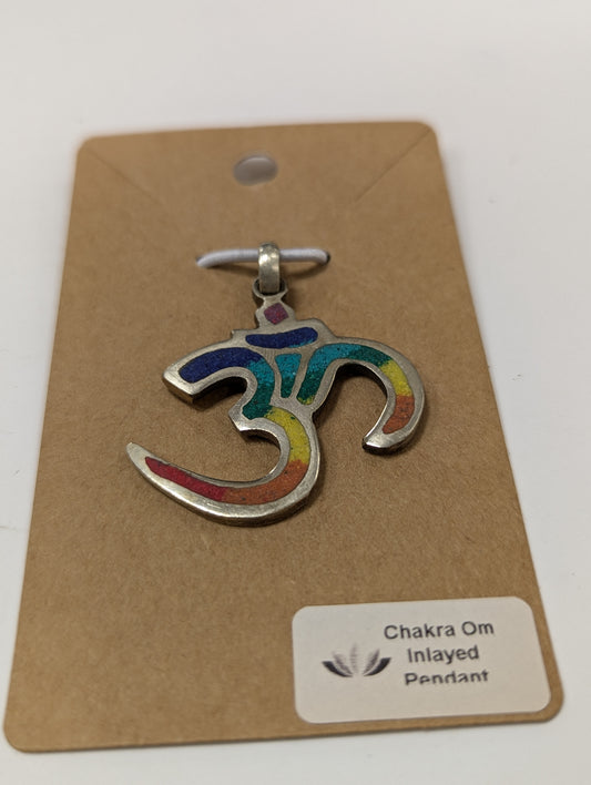 Chakra Inlayed  Om Pendant