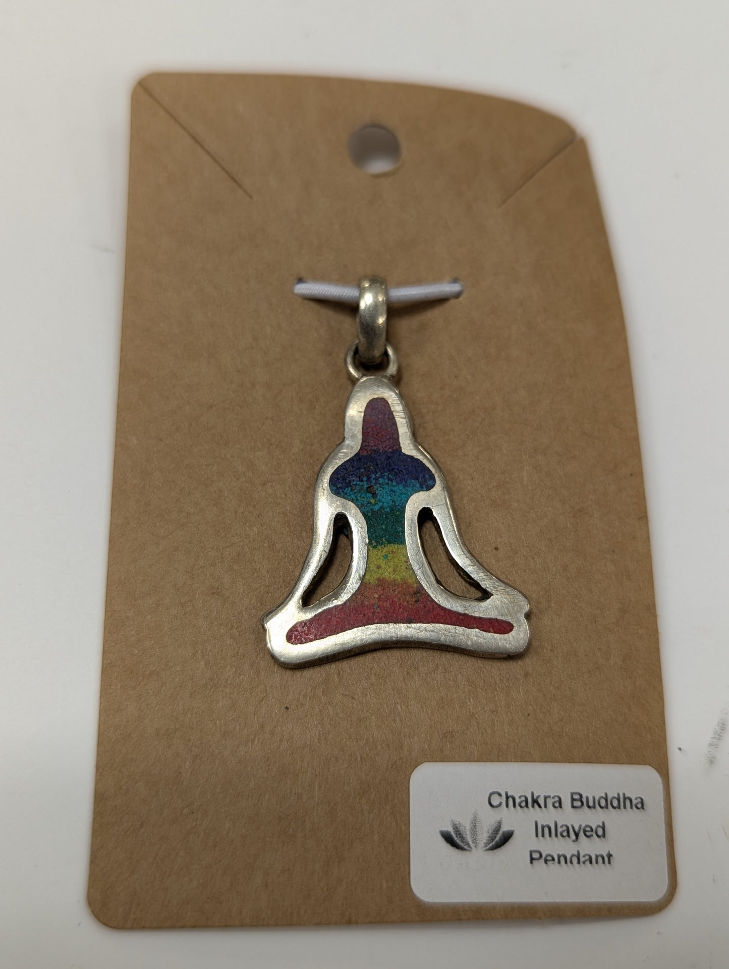 Chakra Inlayed Buddha Pendant