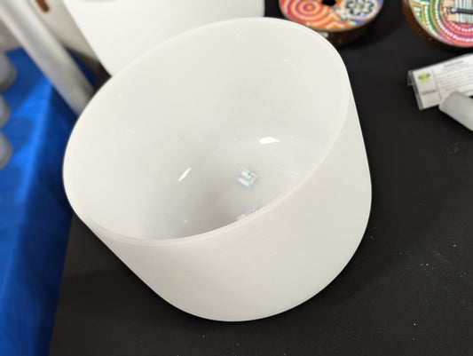 Crystal Frost White  Singing Bowl