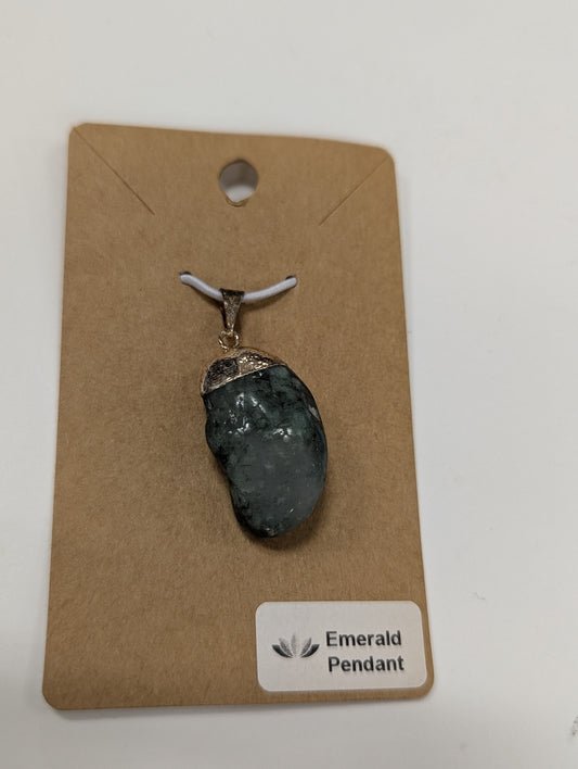 Emerald Tumbled Pendant