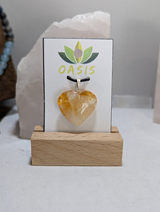 Citrine heart Pendant